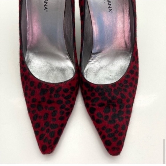 Dolce & Gabbana Leopard Pony Fur Décolletage Pumps 38.5 - Picture 6 of 8